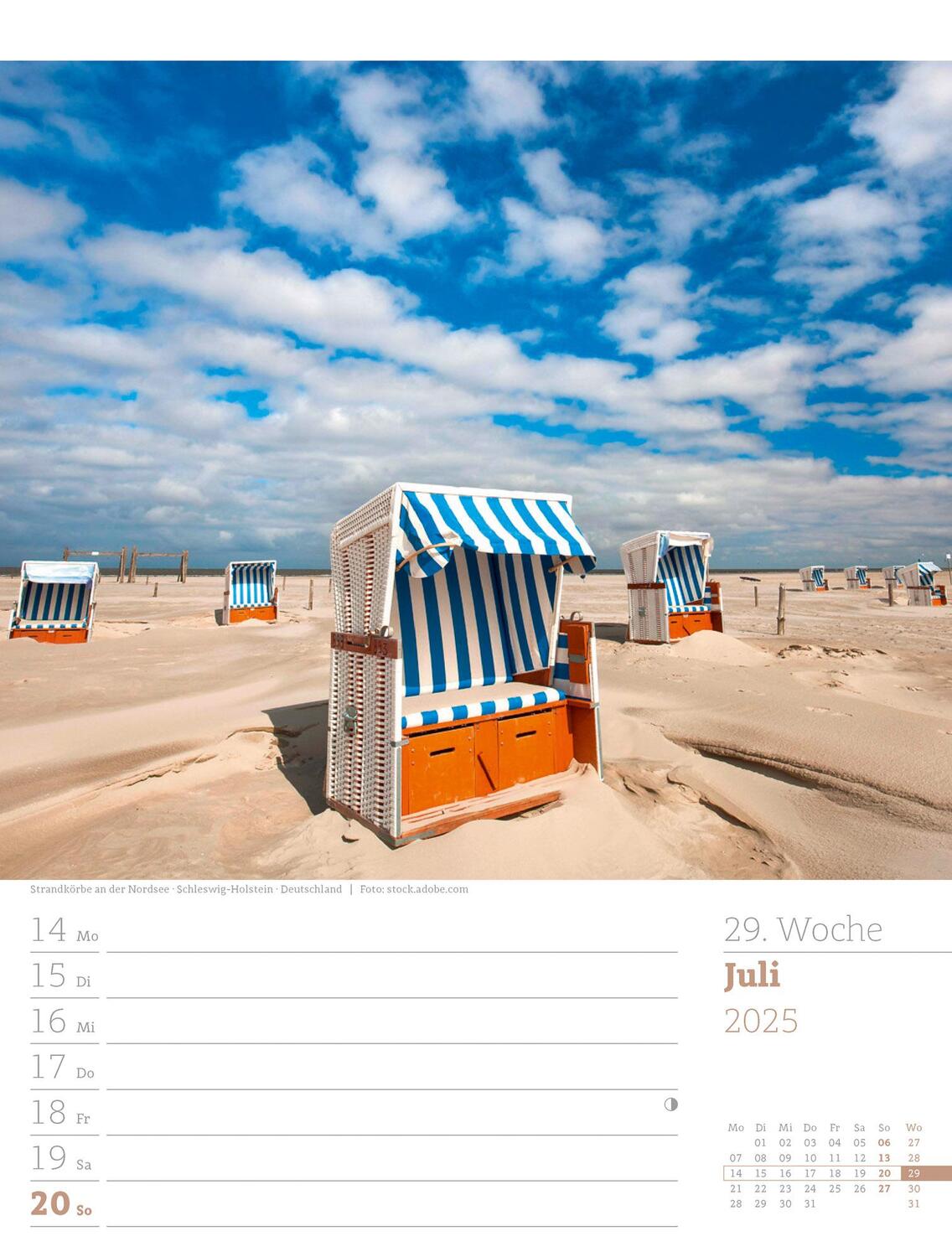 Bild: 9783838435039 | Am Meer - Wochenplaner Kalender 2025 | Ackermann Kunstverlag | 56 S.