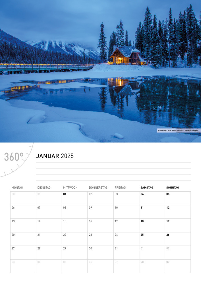 Bild: 9783968555744 | 360° Kanada - Der Westen Broschürenkalender 2025 | Christian Heeb