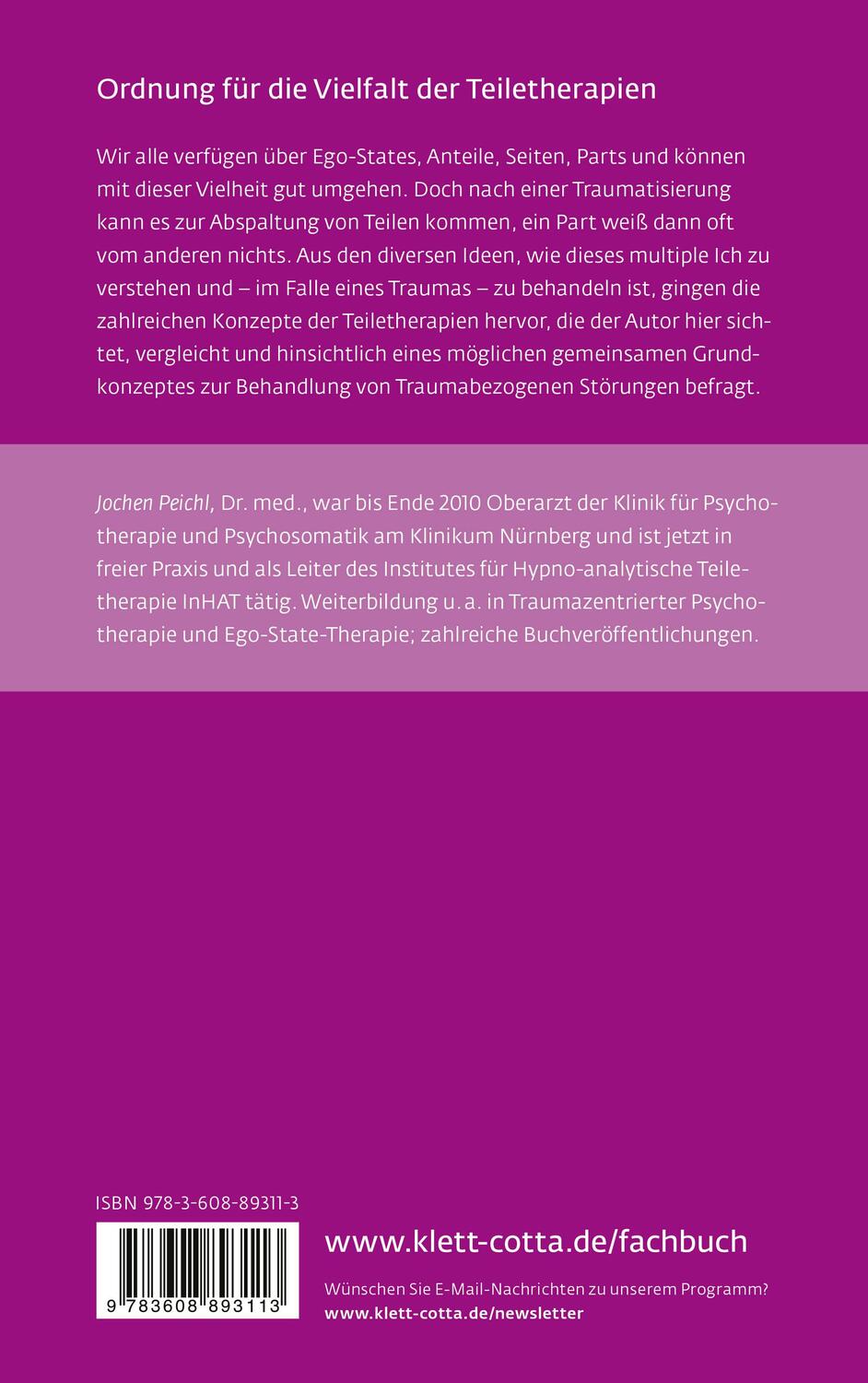 Rückseite: 9783608893113 | Ego-States, Seiten, Parts & Co (Leben Lernen, Bd. 341) | Jochen Peichl