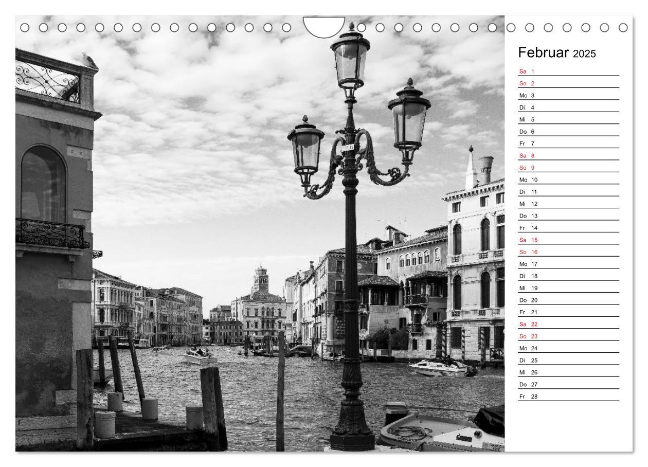 Bild: 9783435533138 | Venedig schwarz-weiß (Wandkalender 2025 DIN A4 quer), CALVENDO...