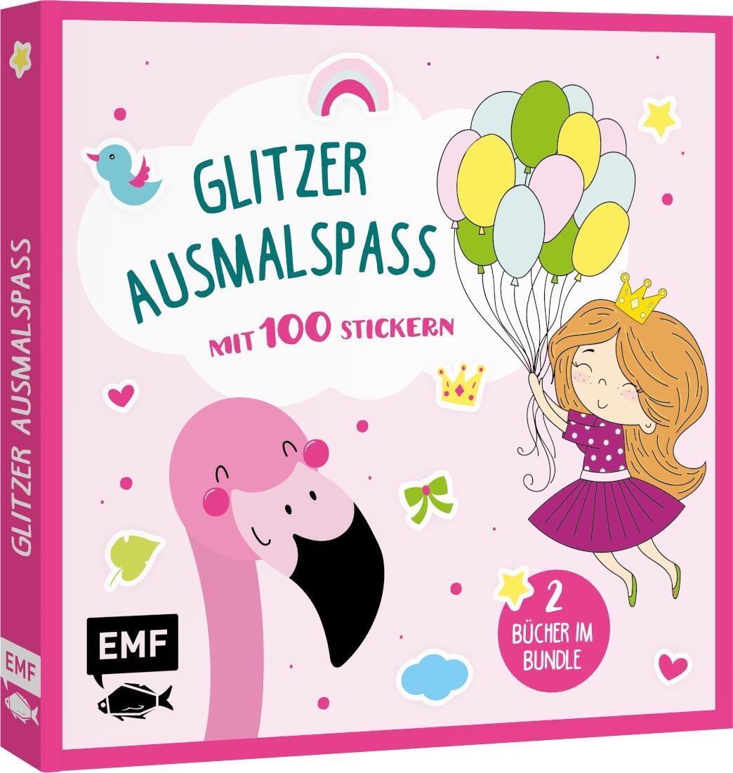 Cover: 9783745916560 | Glitzer-Ausmalspaß - Prinzessinnen und Flamingos | Taschenbuch | 2023