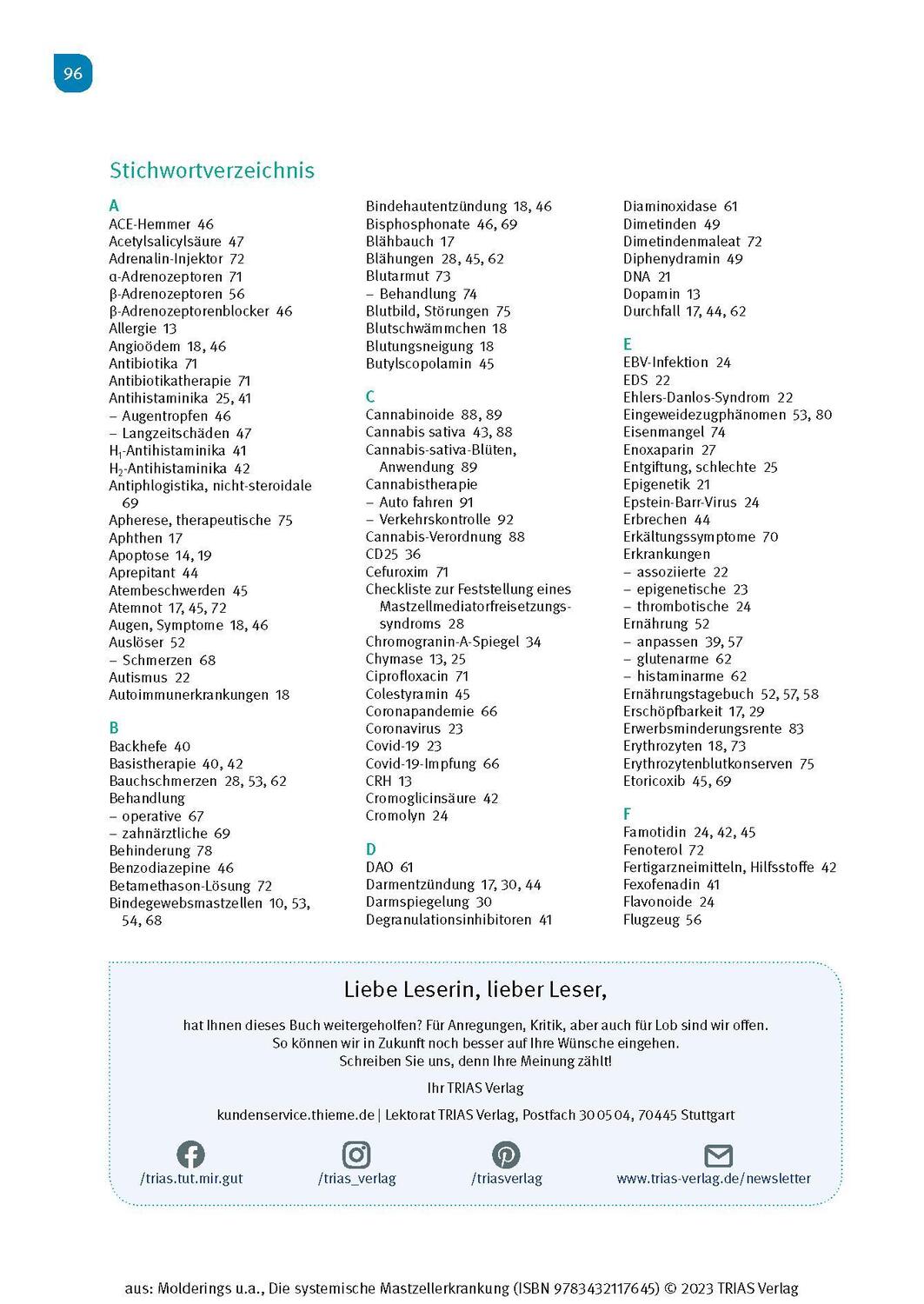 Bild: 9783432117645 | Die systemische Mastzellerkrankung | Gerhard J. Molderings (u. a.)