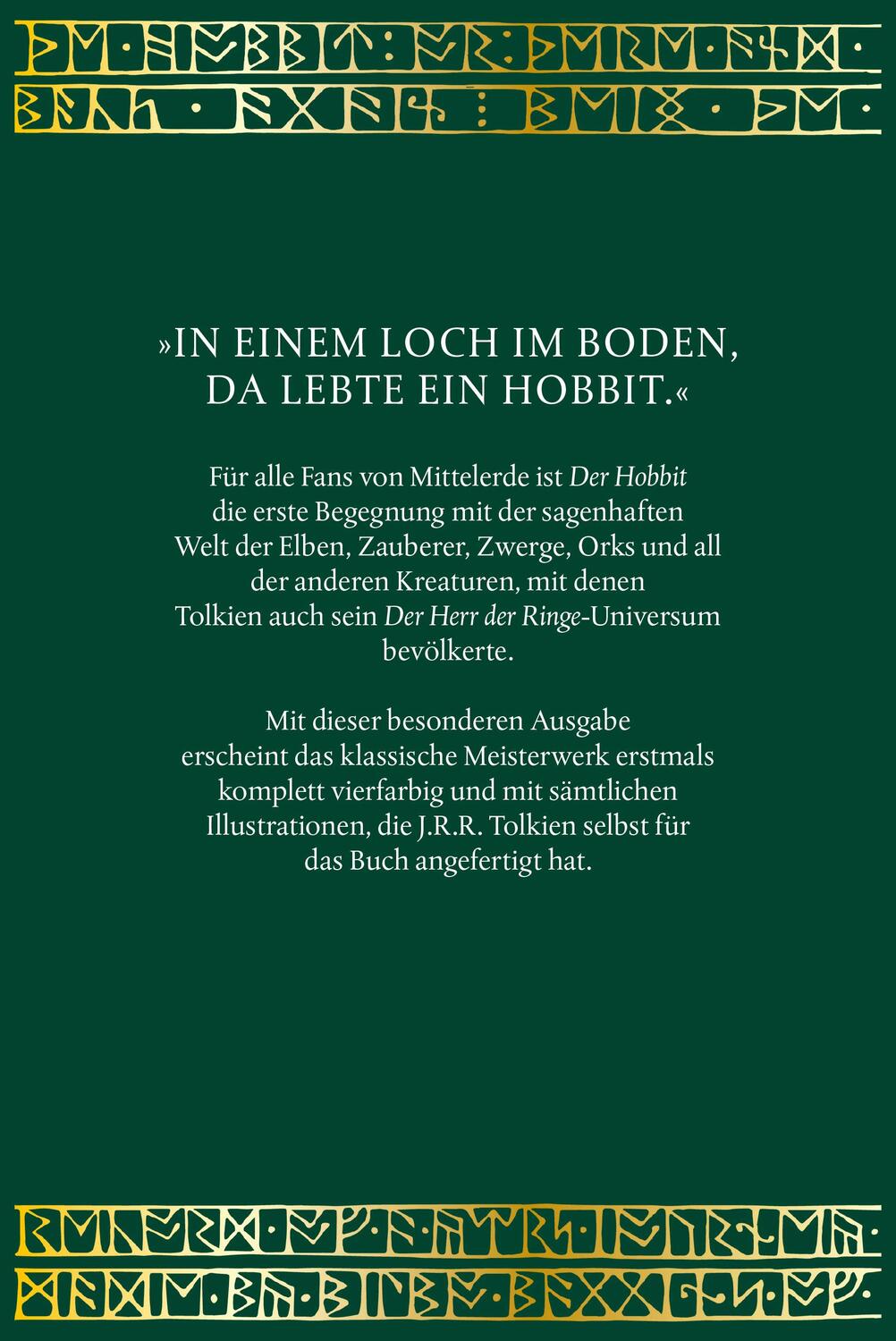 Rückseite: 9783608987492 | Der Hobbit Luxusausgabe | Mit Illustrationen des Autors | Tolkien