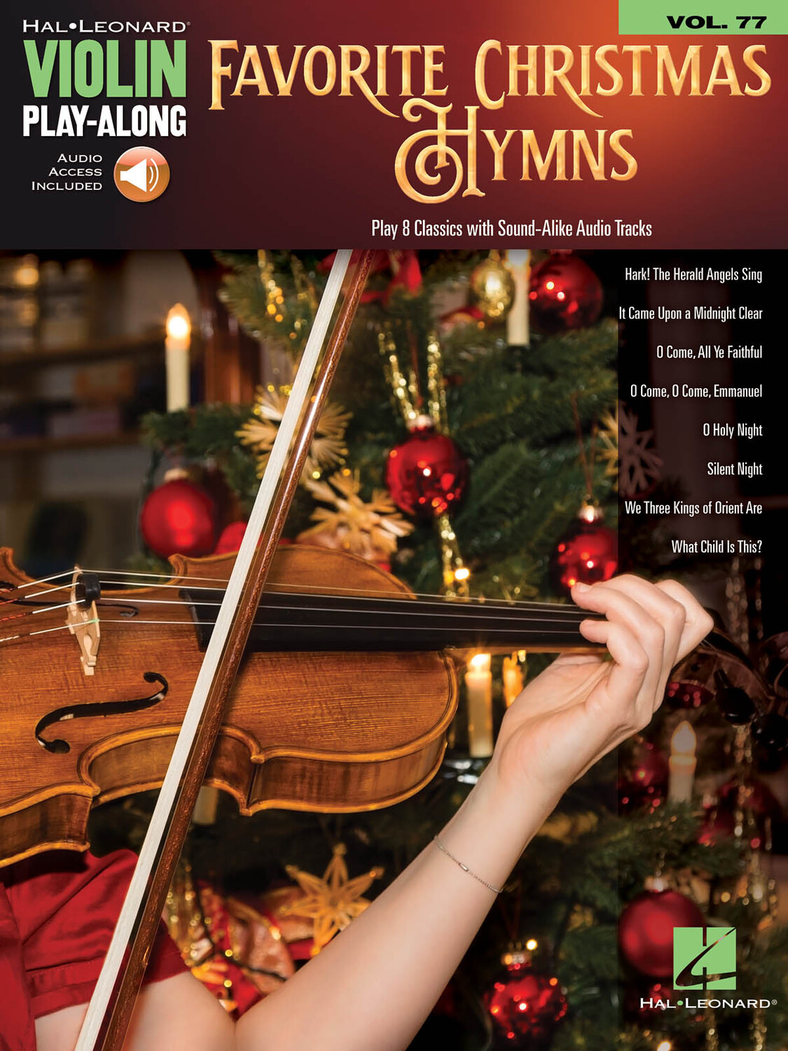 Cover: 888680751562 | Favorite Christmas Hymns | Violin Play-Along Volume 77 | 2018
