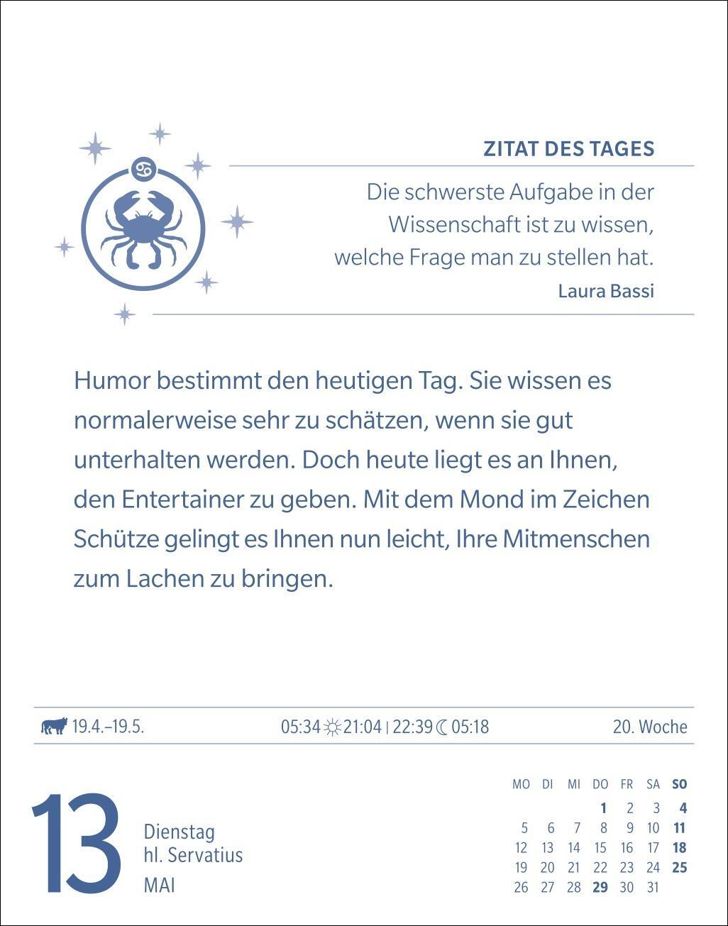 Bild: 9783840033704 | Krebs Sternzeichenkalender 2025 - Tagesabreißkalender - Ihr...