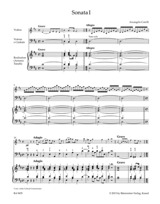 Bild: 9790006535118 | Sonaten für Violine und Basso continuo Opus V. Bd.1 | Sonaten 1-6