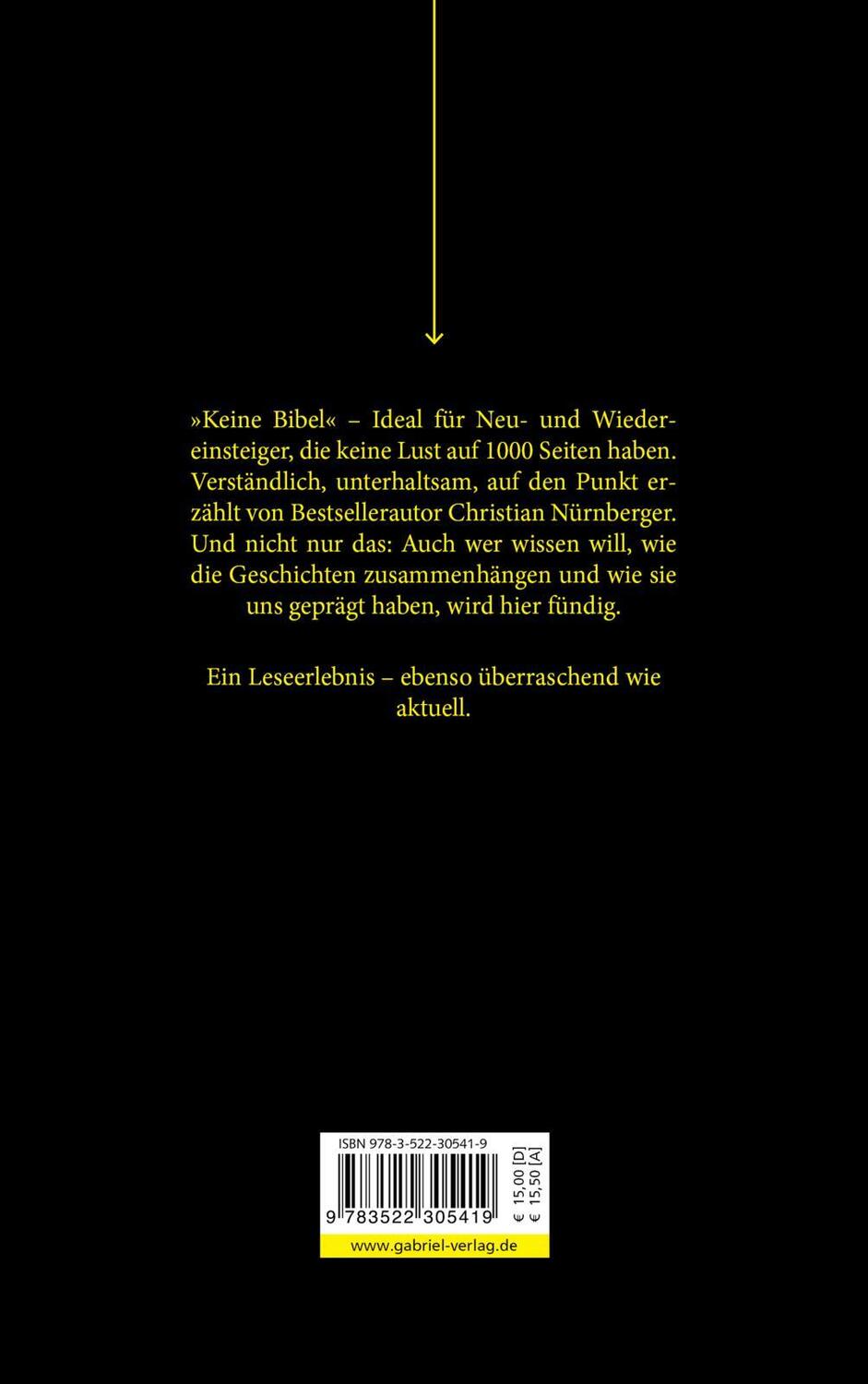 Rückseite: 9783522305419 | Keine Bibel | Christian Nürnberger | Buch | 240 S. | Deutsch | 2020