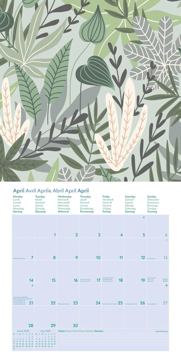 Bild: 4002725981738 | GreenLine Green Vibes 2025 - Wand-Kalender - Broschüren-Kalender -...