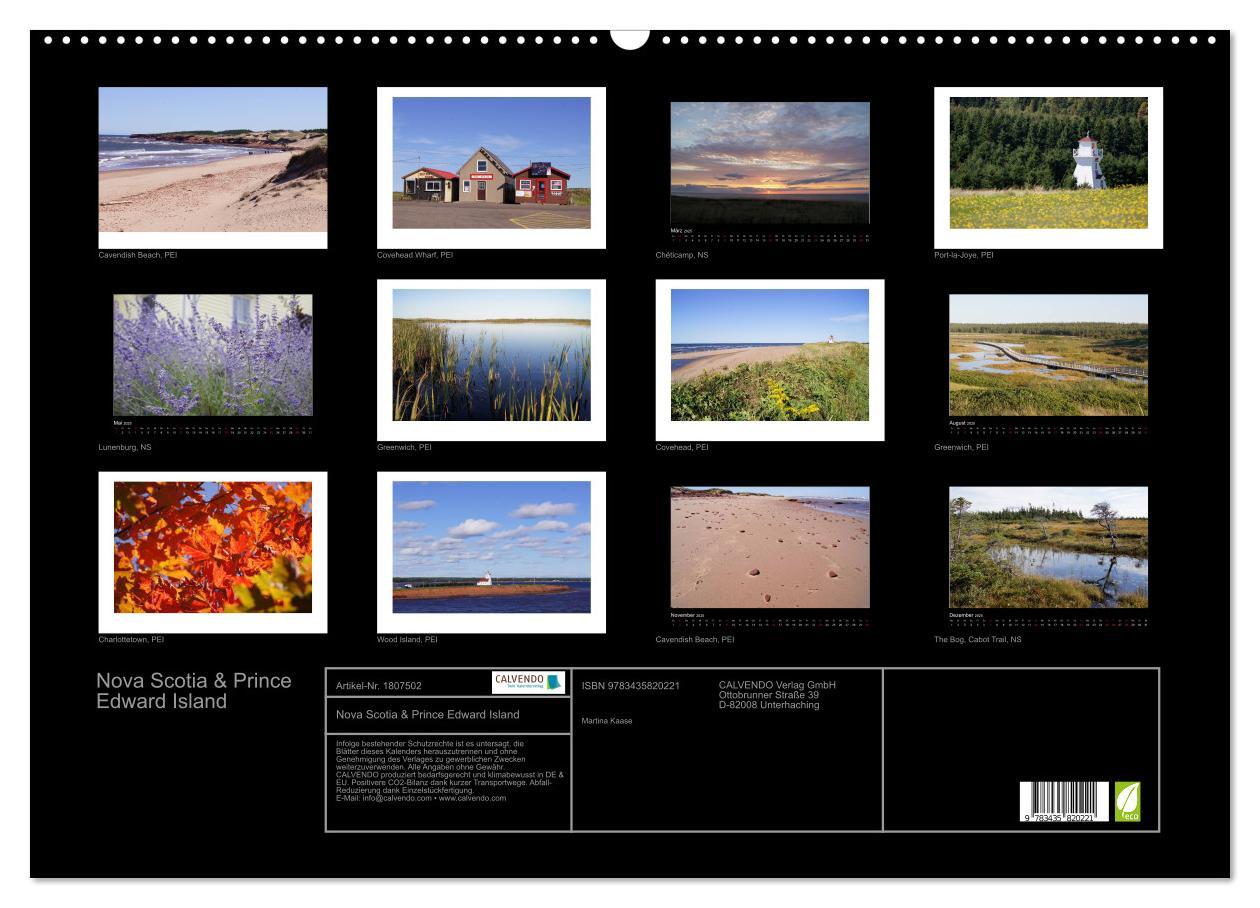 Bild: 9783435820221 | Nova Scotia &amp; Prince Edward Island (Wandkalender 2025 DIN A2 quer),...