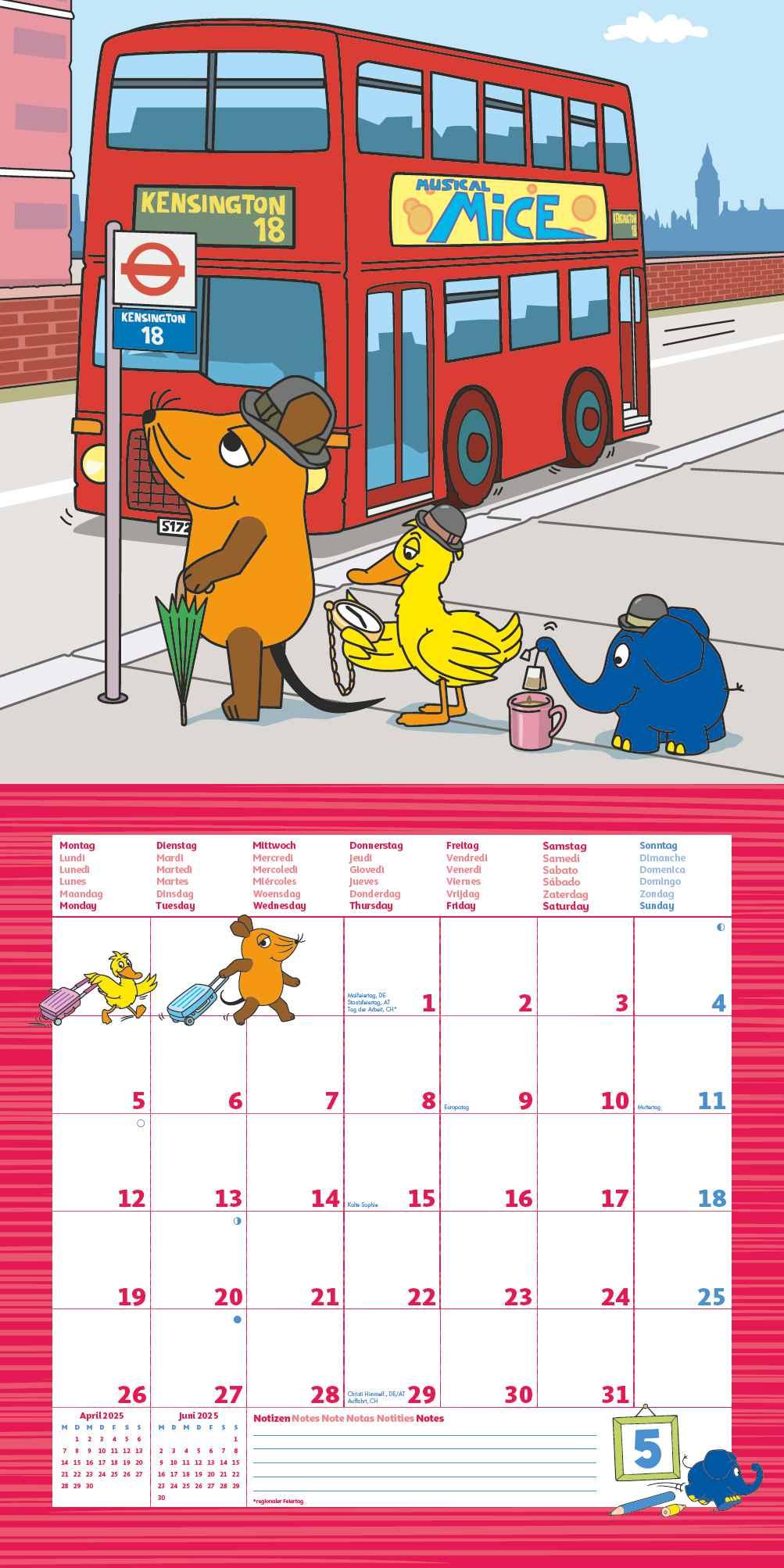 Bild: 4251732343965 | Die Maus 2025 - Broschürenkalender 30x30 cm (30x60 geöffnet) -...