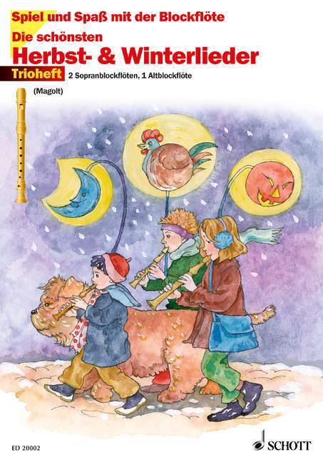 Cover: 9783795754846 | Die schönsten Herbst- & Winterlieder, für 2 Sopranblockflöten u. 1...