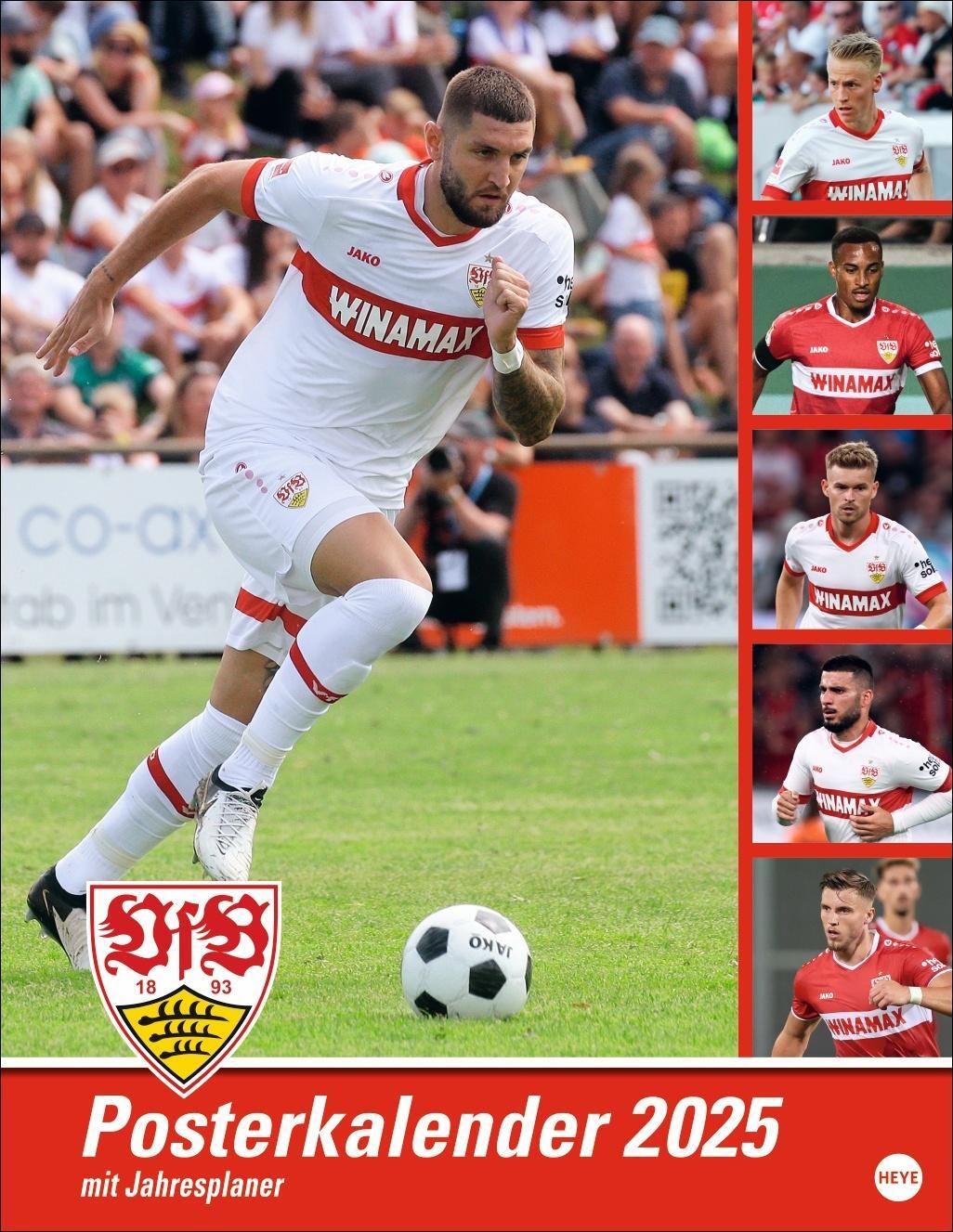 Cover: 9783756405404 | VfB Stuttgart Posterkalender 2025 | Heye | Kalender | Spiralbindung