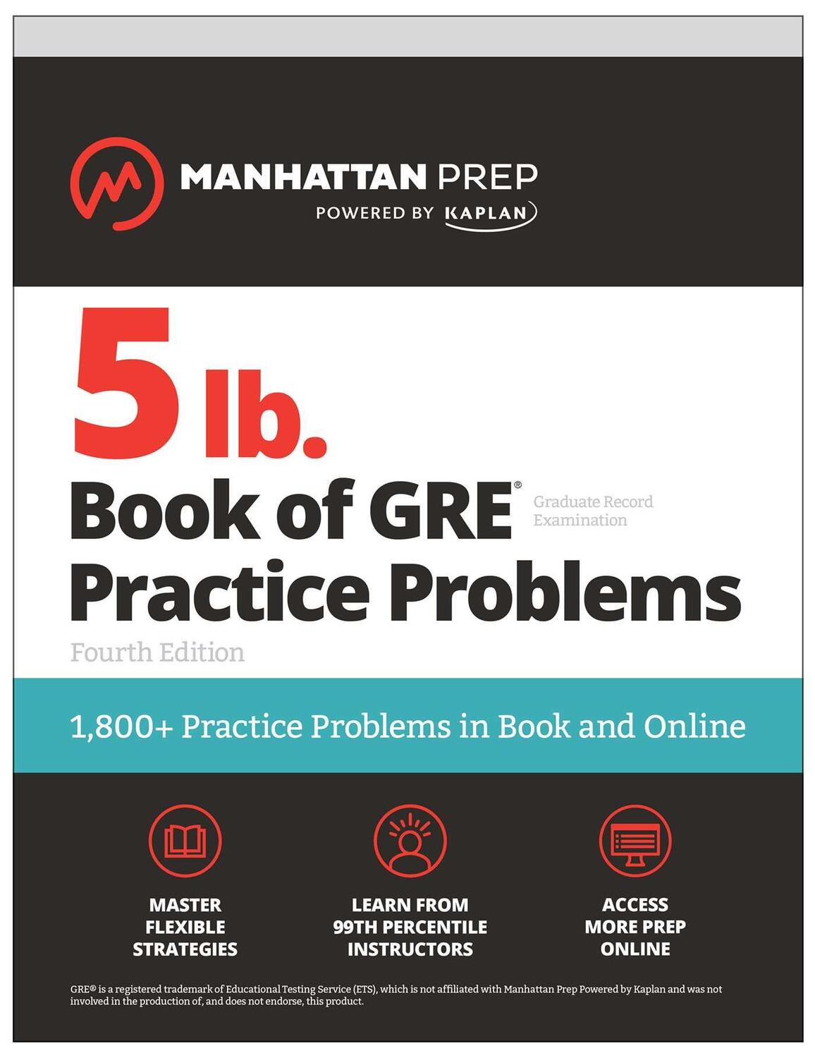 Cover: 9781506285887 | 5 lb. Book of GRE Practice Problems, Fourth Edition: 1,800+...