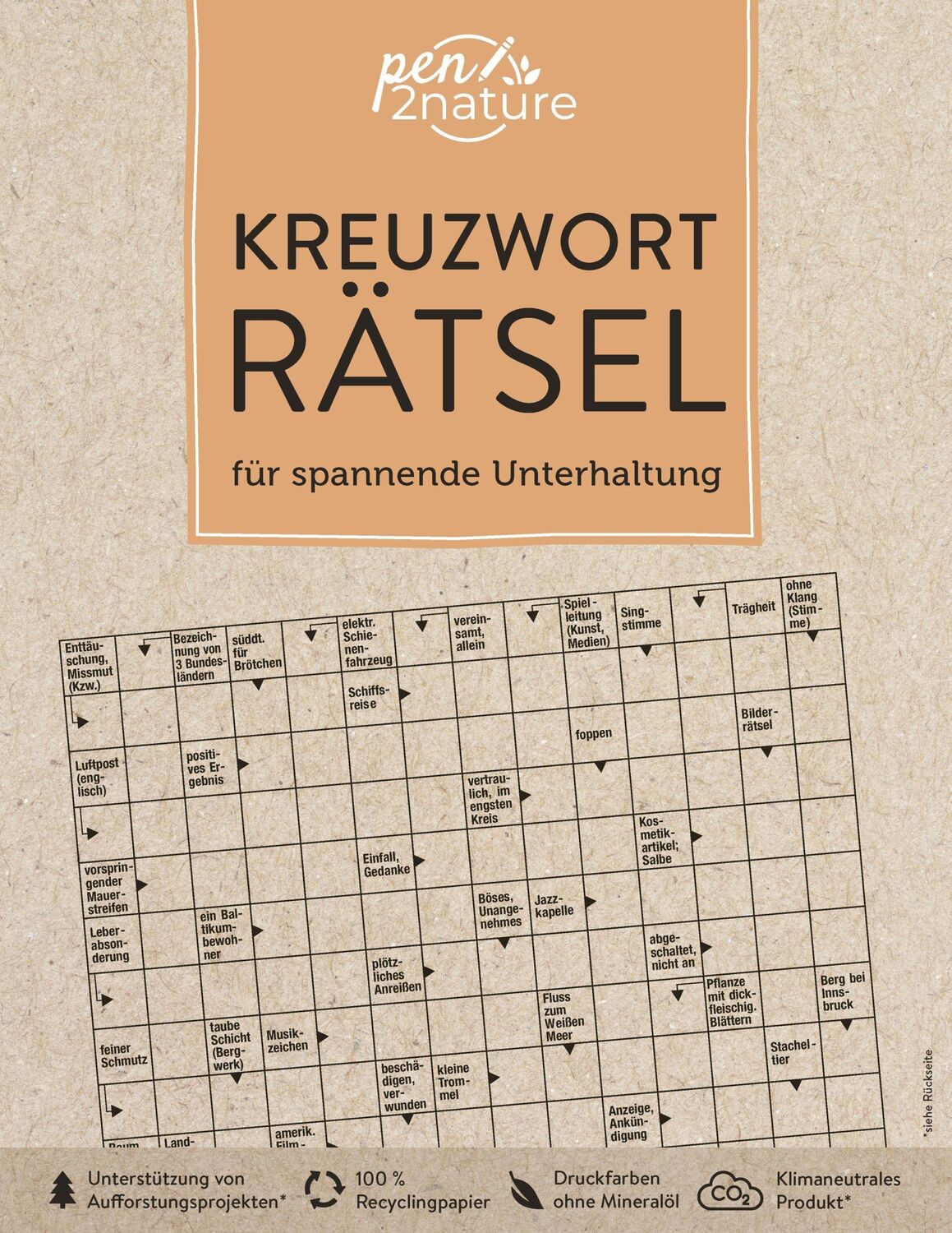 Cover: 9783987640155 | Kreuzworträtsel für spannende Unterhaltung. Nachhaltiges Rätselbuch...