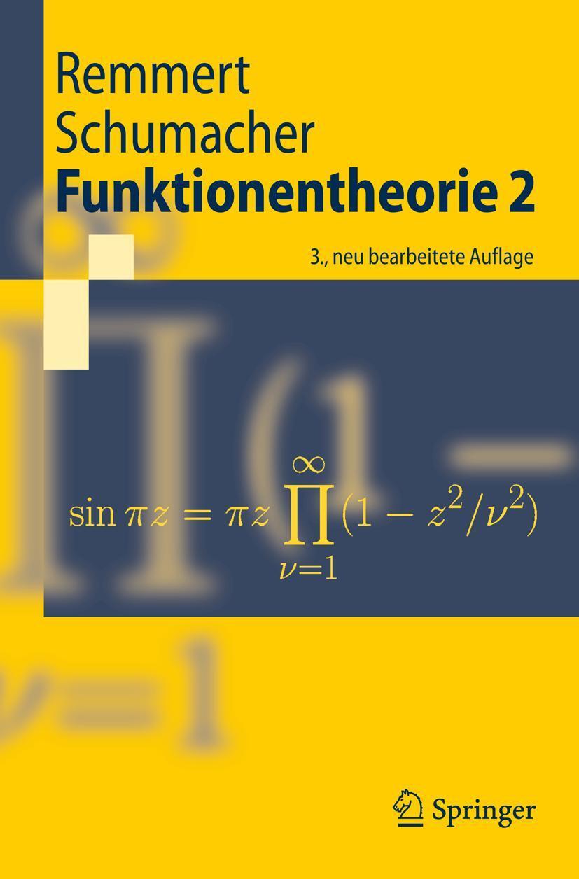 Cover: 9783540404323 | Funktionentheorie 2 | Reinhold Remmert (u. a.) | Taschenbuch | XVIII