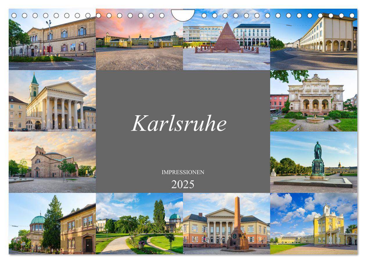 Cover: 9783435056828 | Karlsruhe Impressionen (Wandkalender 2025 DIN A4 quer), CALVENDO...