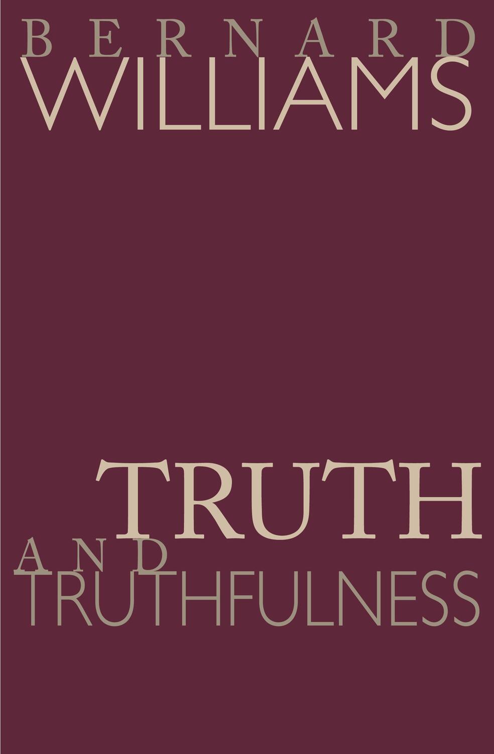 Cover: 9780691117911 | Truth and Truthfulness | An Essay in Genealogy | Bernard Williams