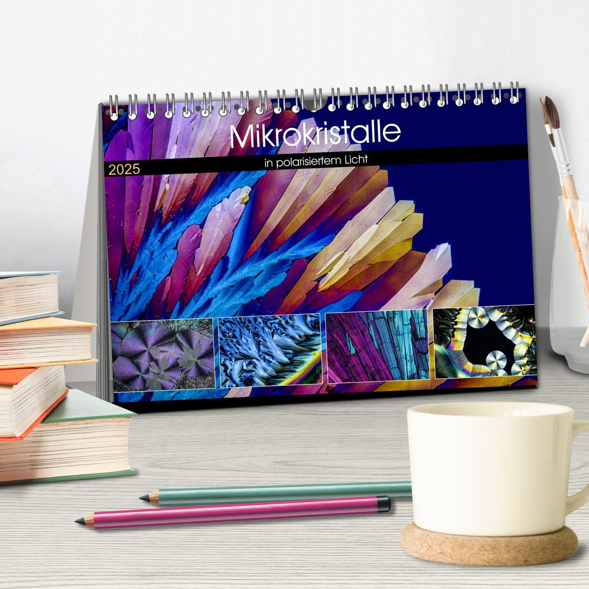 Bild: 9783435612277 | Mikrokristalle in polarisiertem Licht (Tischkalender 2025 DIN A5...