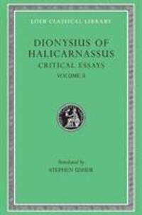 Cover: 9780674995130 | Critical Essays | Dionysius of Halicarnassus | Buch | Gebunden | 1985