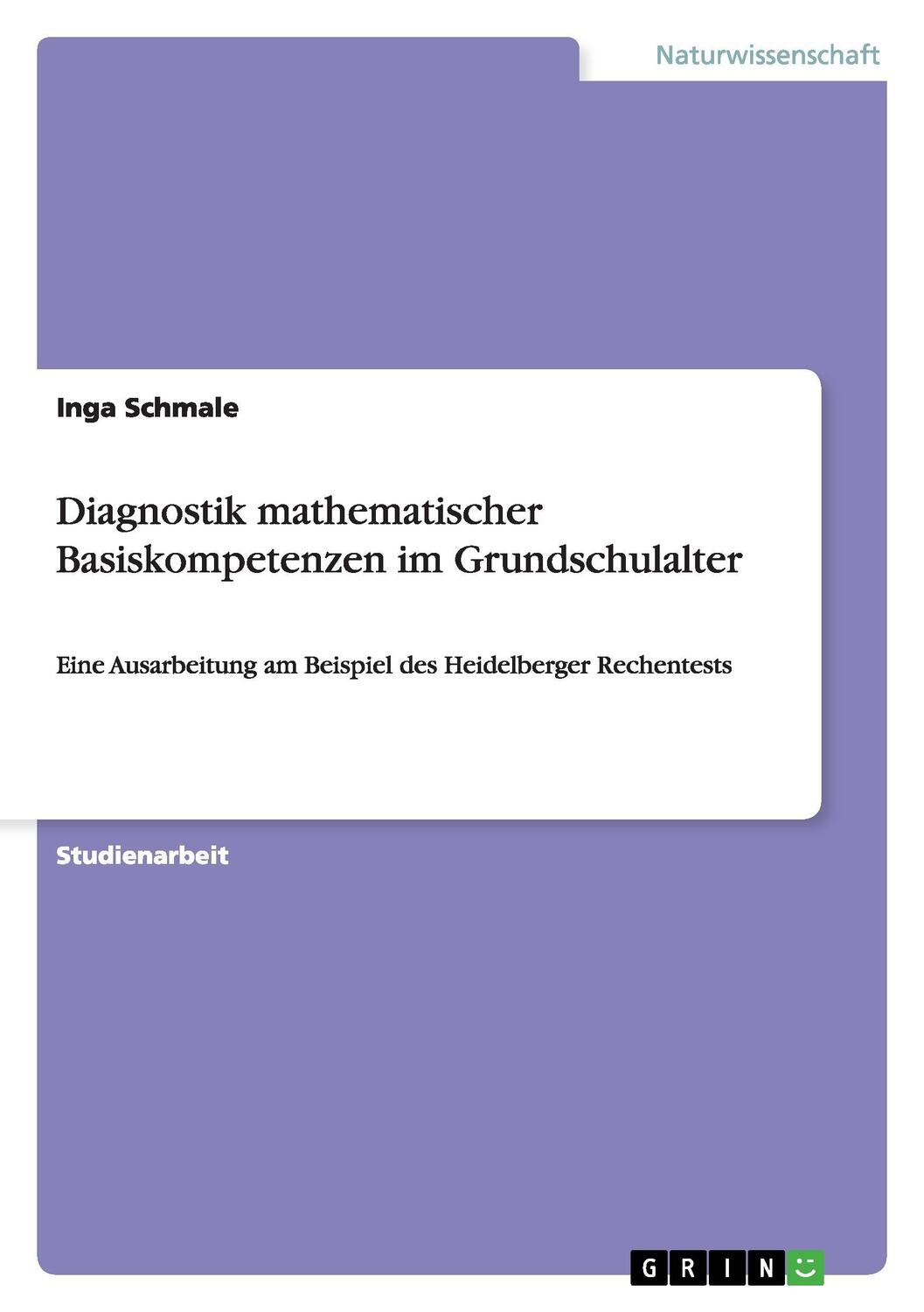 Cover: 9783640677115 | Diagnostik mathematischer Basiskompetenzen im Grundschulalter | Buch