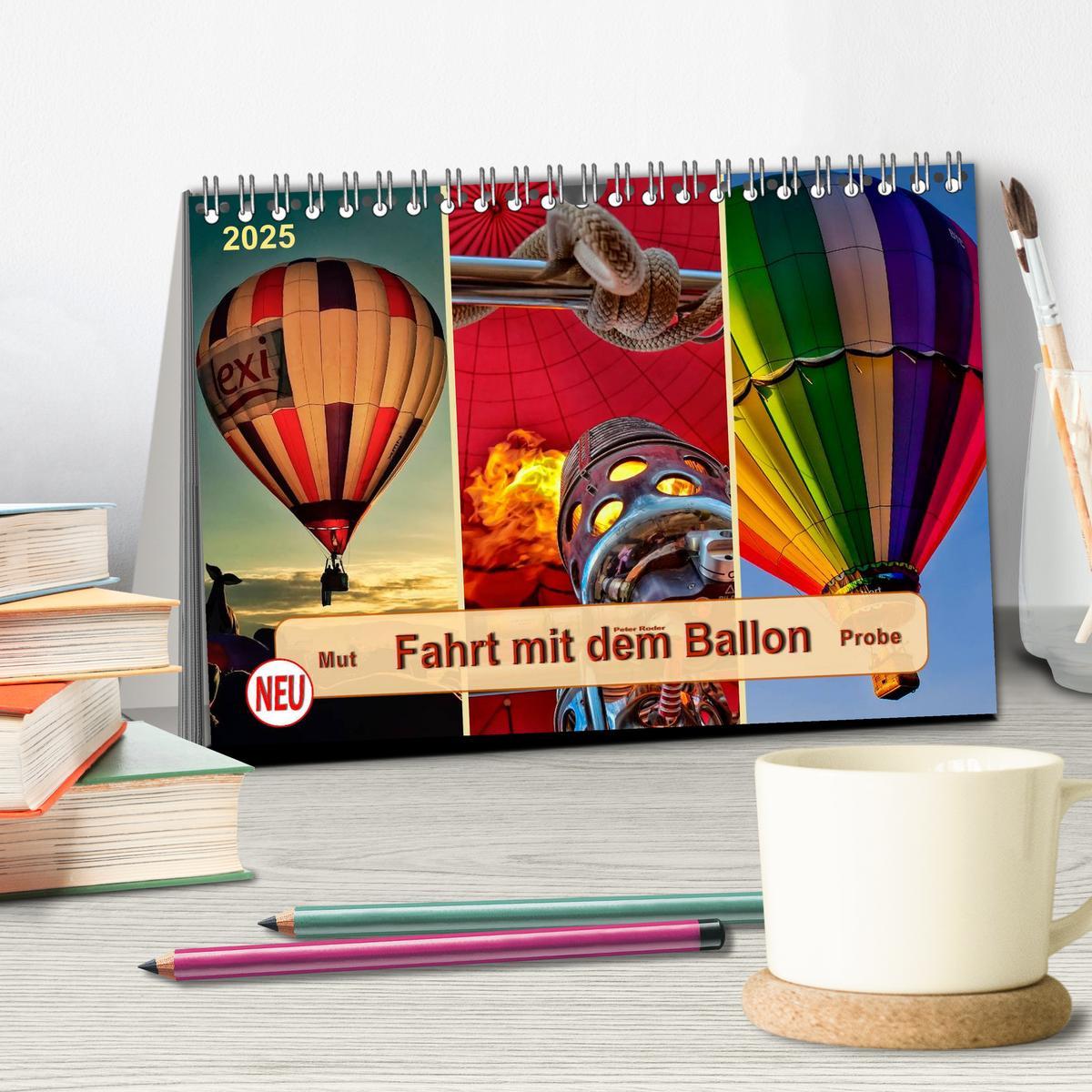 Bild: 9783435484263 | Fahrt mit dem Ballon, Mut-Probe (Tischkalender 2025 DIN A5 quer),...