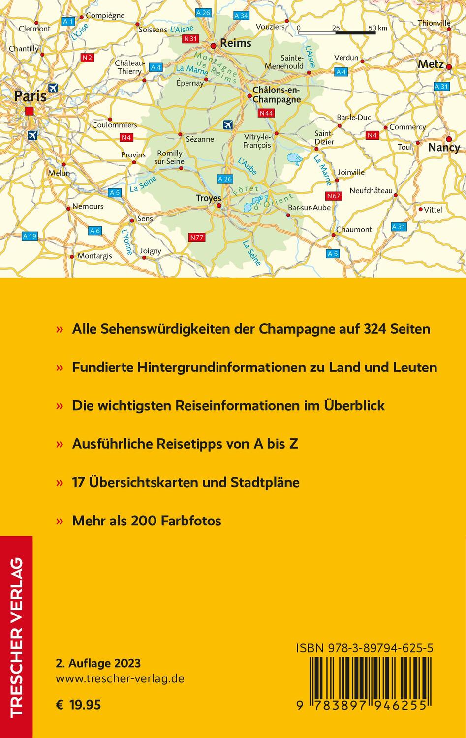 Rückseite: 9783897946255 | CHAMPAGNE Reiseführer - Trescher Verlag | Heike Bentheimer | Buch