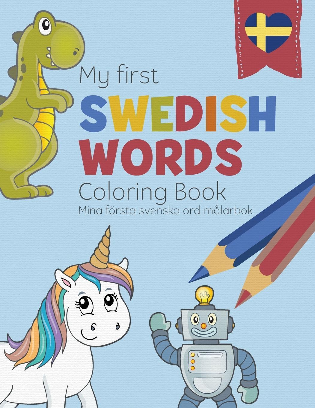Cover: 9781913382117 | My First Swedish Words Coloring Book - Mina första svenska ord...