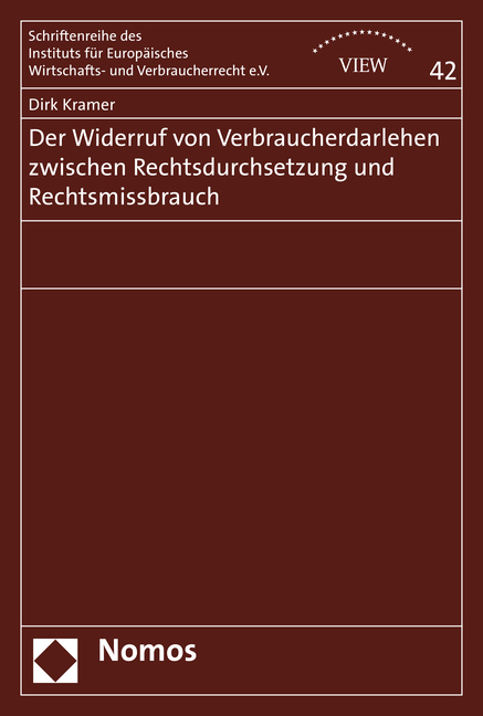 Cover: 9783848764587 | Der Widerruf von Verbraucherdarlehen zwischen Rechtsdurchsetzung...