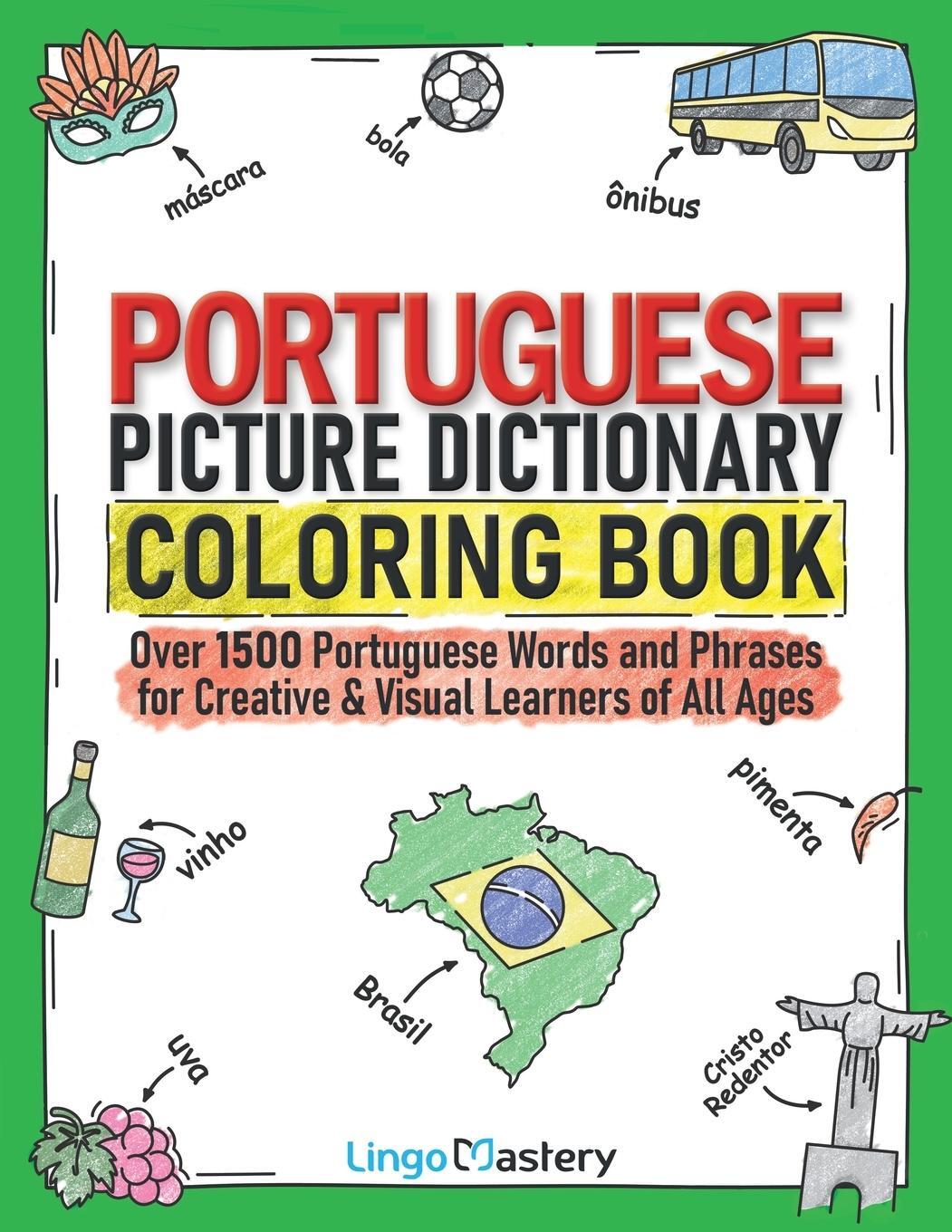 Cover: 9781951949686 | Portuguese Picture Dictionary Coloring Book | Lingo Mastery | Buch