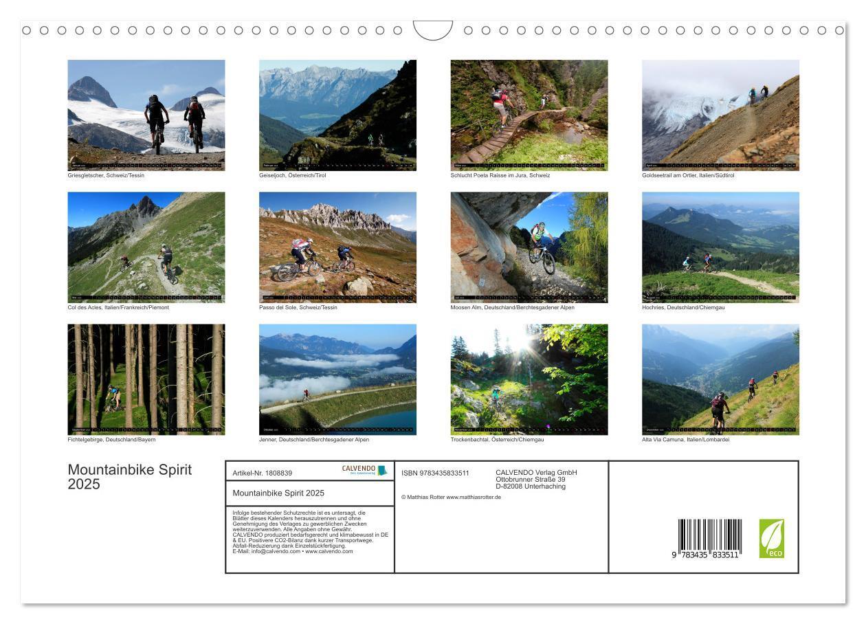 Bild: 9783435833511 | Mountainbike Spirit 2025 (Wandkalender 2025 DIN A3 quer), CALVENDO...