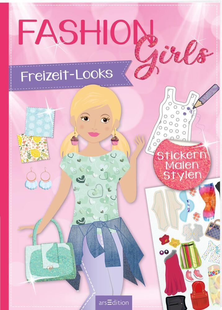 Cover: 9783845835914 | Fashion-Girls - Freizeit-Looks | Stickern - Malen - Stylen | Buch