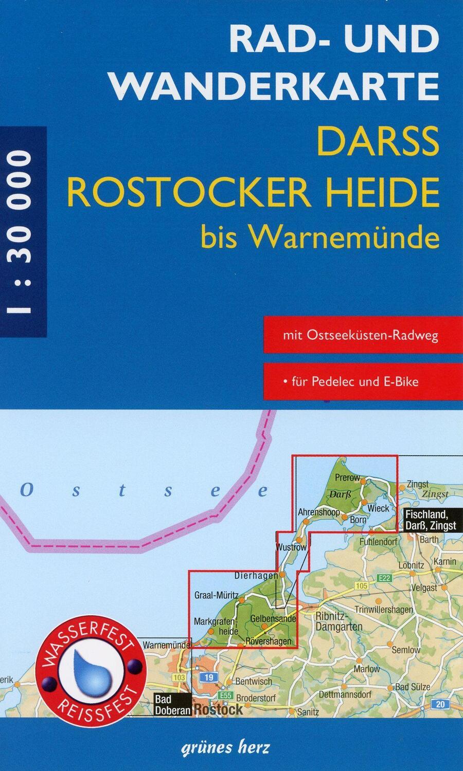 Cover: 9783866362192 | Darß - Rostocker Heide bis Warnemünde 1 : 30 000 Rad- und Wanderkarte