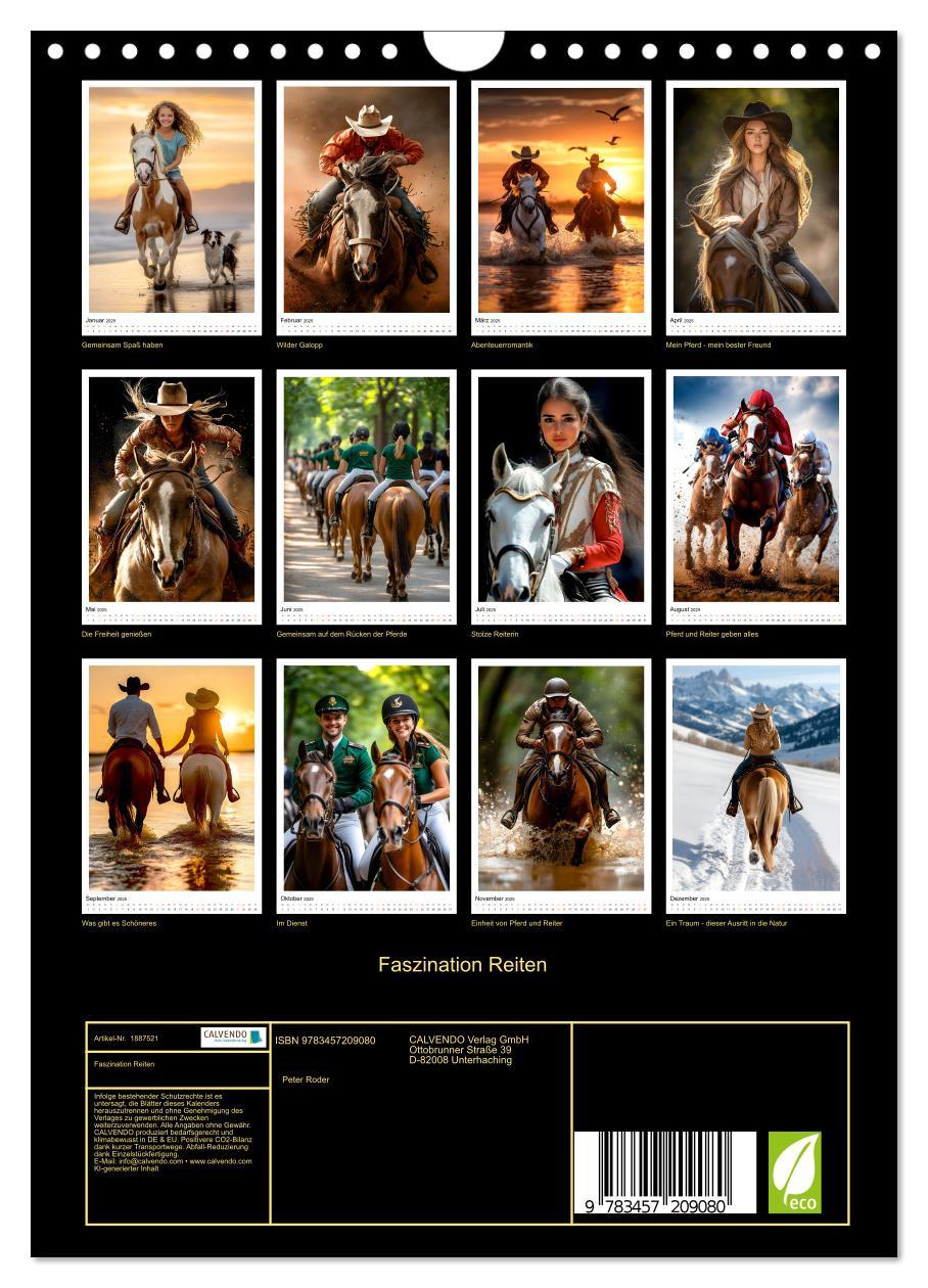 Bild: 9783457209080 | Faszination Reiten (Wandkalender 2025 DIN A4 hoch), CALVENDO...