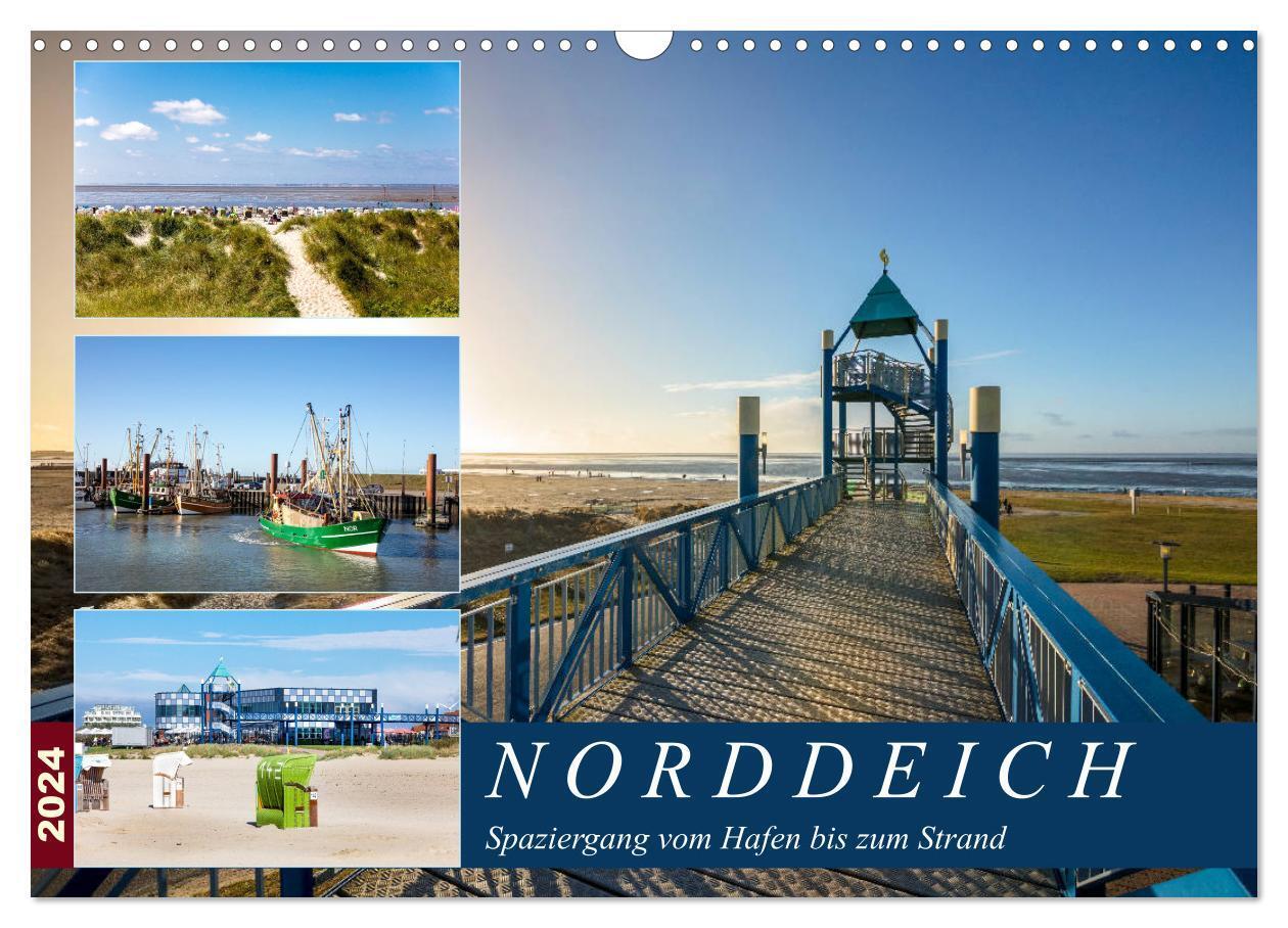 Cover: 9783383031069 | Norddeich Spaziergang vom Hafen bis zum Strand (Wandkalender 2024...