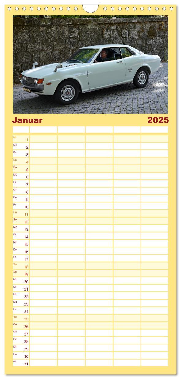 Bild: 9783457090237 | Familienplaner 2025 - Autos der 70er mit 5 Spalten (Wandkalender,...