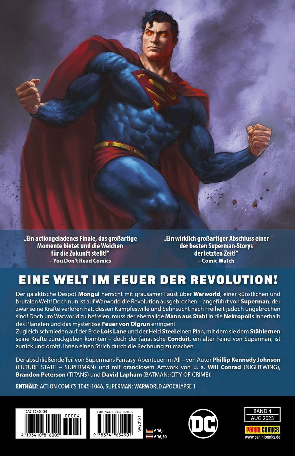 Rückseite: 9783741634901 | Superman - Action Comics | Bd. 4 (2. Serie): Die Schlacht um Warworld