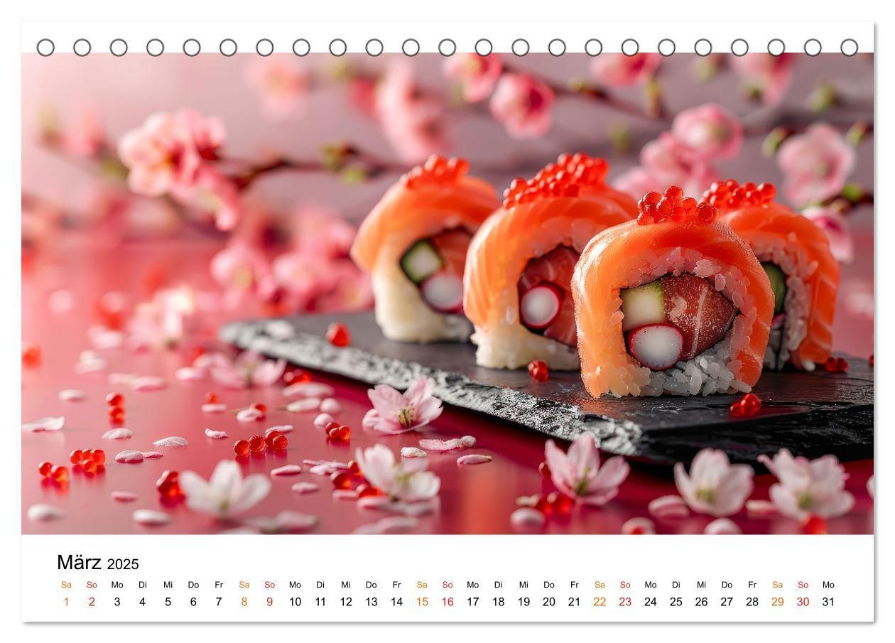 Bild: 9783457129340 | Sushi für Gourmets (Tischkalender 2025 DIN A5 quer), CALVENDO...