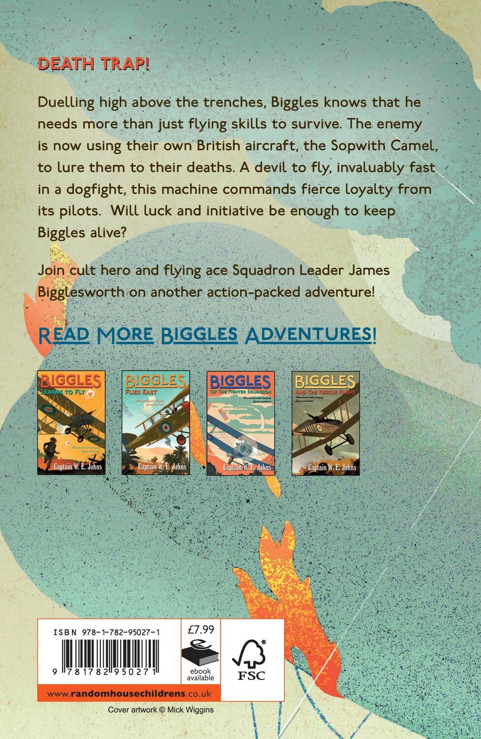Rückseite: 9781782950271 | Biggles: The Camels Are Coming | W E Johns | Taschenbuch | Englisch