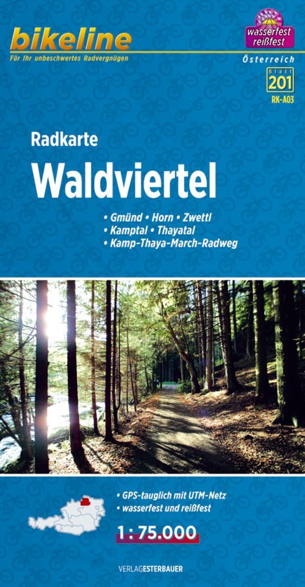 Cover: 9783850006095 | Bikeline Radkarte Waldviertel 1 : 75 000 | (Land-)Karte | Deutsch