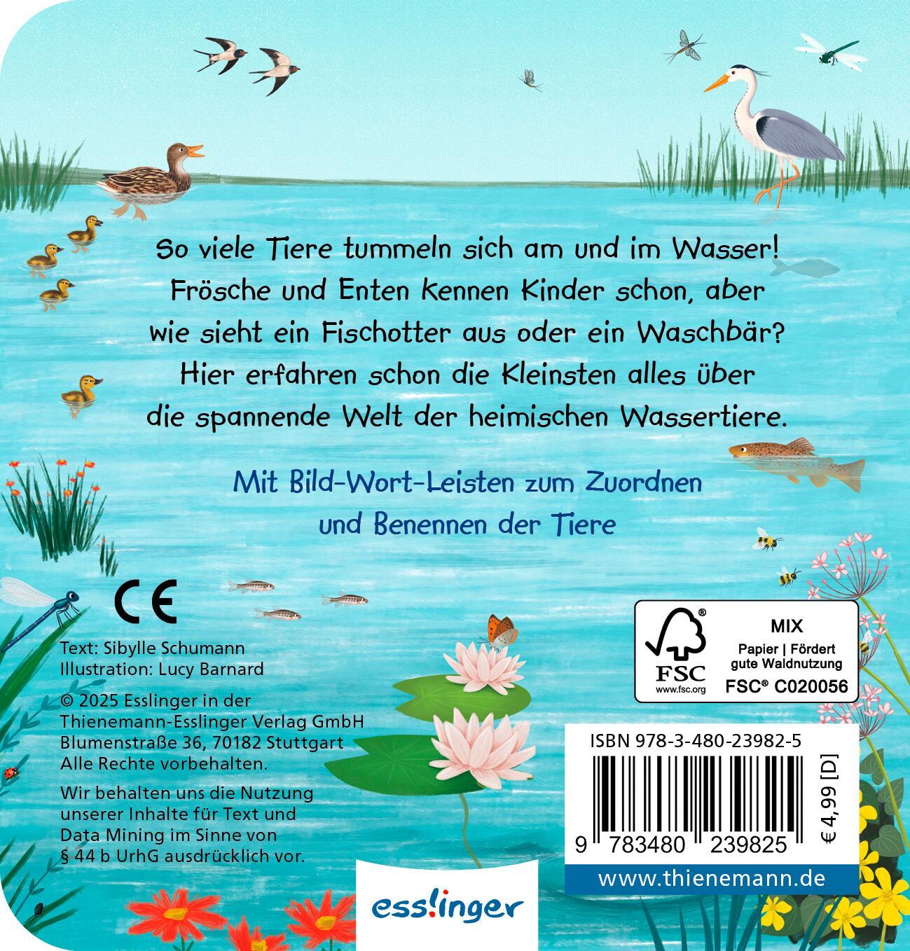 Rückseite: 9783480239825 | Mein erstes Natur-Wimmelbuch: Tiere am Wasser - Mini-Ausgabe | Buch