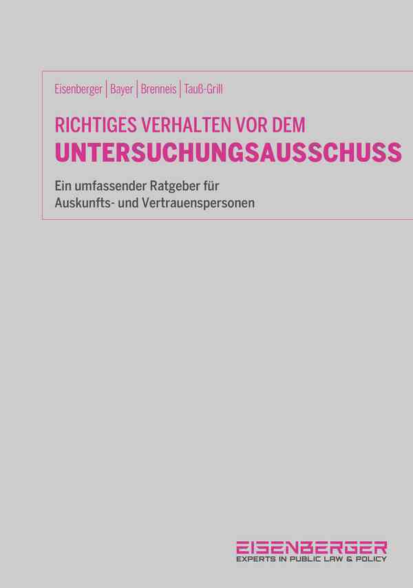 Cover: 9783709306949 | Richtiges Verhalten vor dem Untersuchungsausschuss | Buch | Deutsch