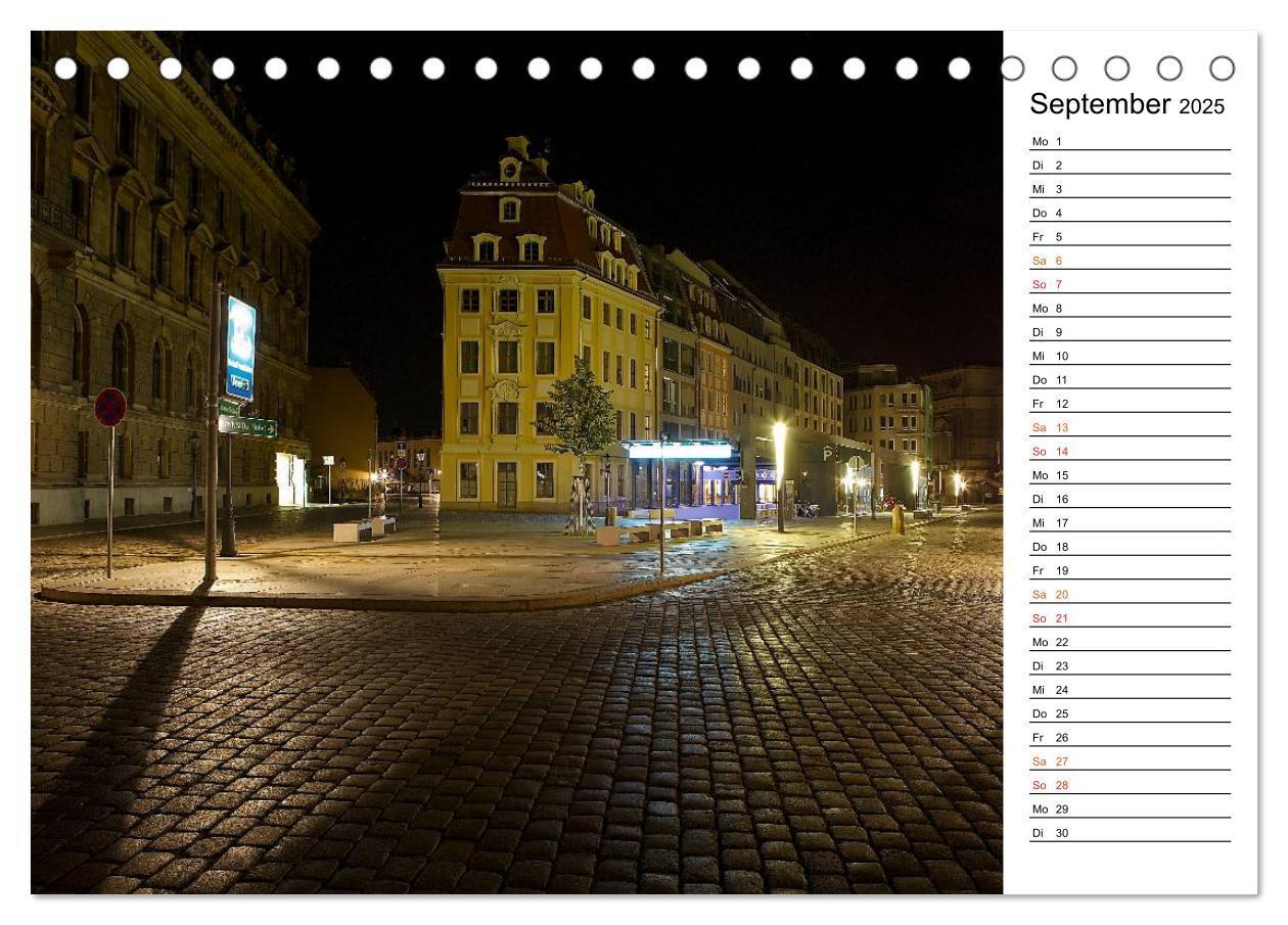 Bild: 9783435511303 | Eine Nacht in Dresden (Tischkalender 2025 DIN A5 quer), CALVENDO...