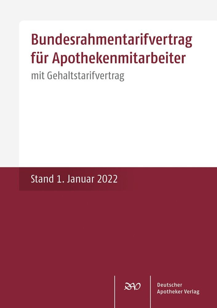 Cover: 9783769279450 | Bundesrahmentarifvertrag für Apothekenmitarbeiter | Broschüre | 32 S.