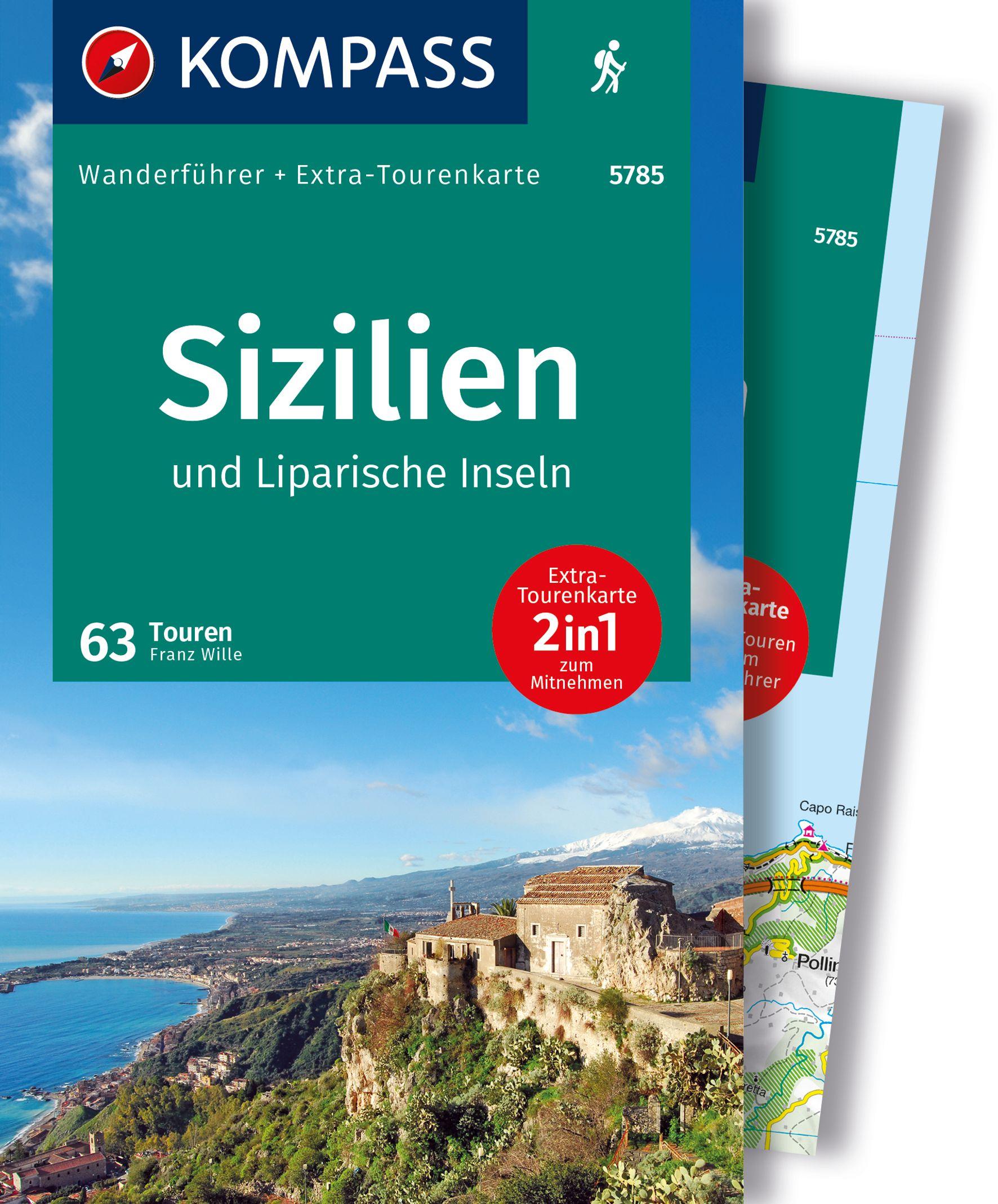 Cover: 9783991542537 | KOMPASS Wanderführer Sizilien und Liparische Inseln, 60 Touren mit...