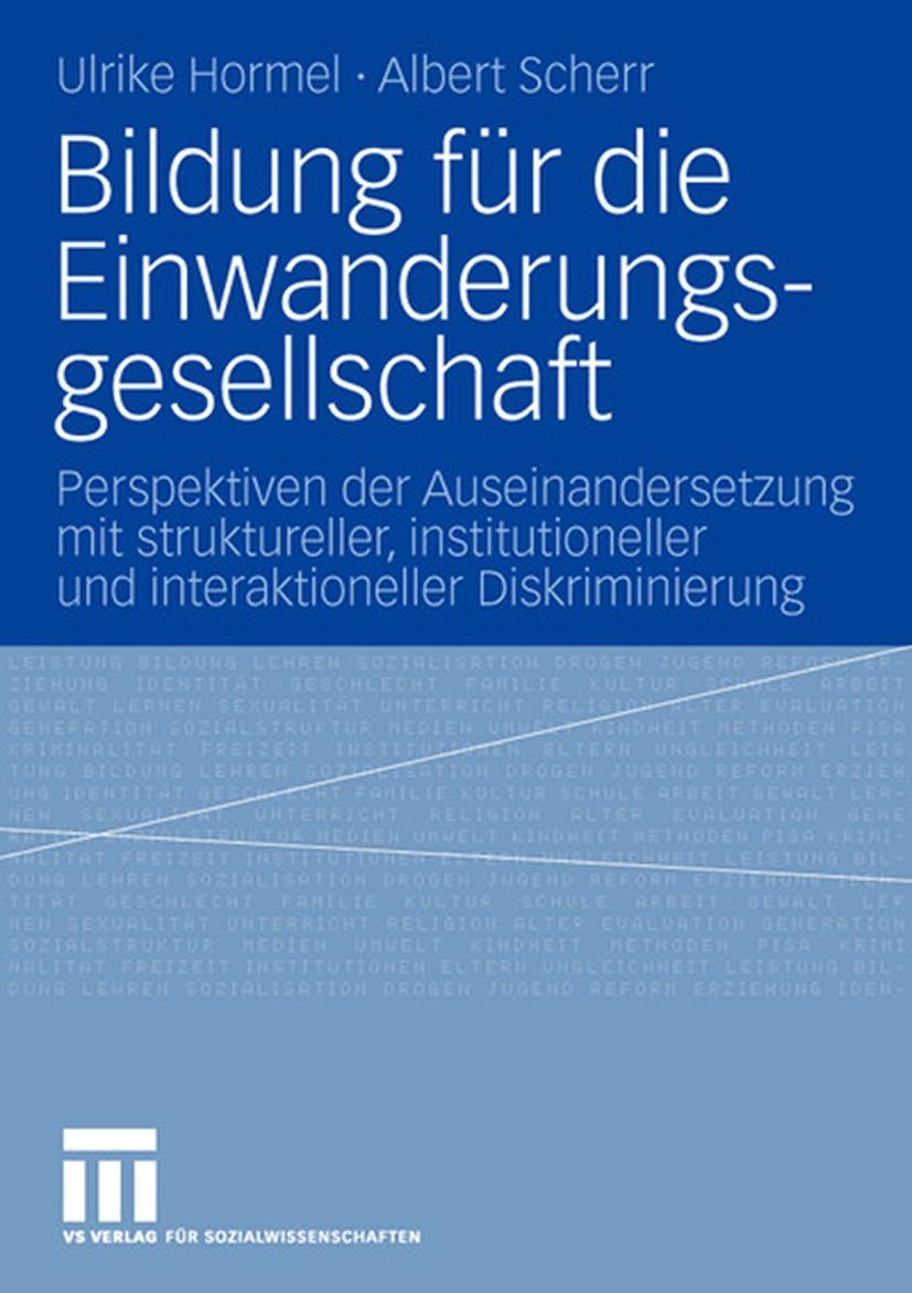 Cover: 9783531143996 | Bildung für die Einwanderungsgesellschaft | Albert Scherr (u. a.)