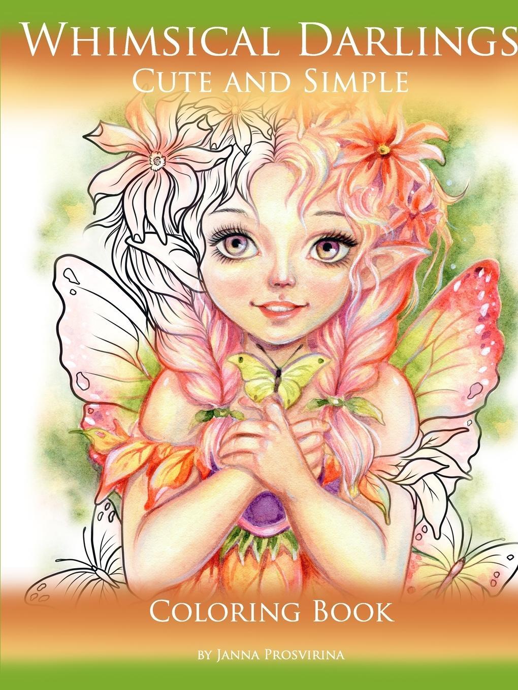 Cover: 9780244866037 | Whimsical Darlings | Cute and Simple: Coloring Book | Janna Prosvirina