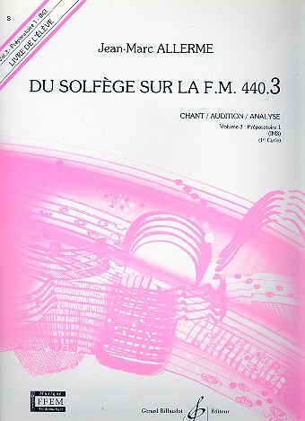 Cover: 9790043051718 | Du solfege sur la F.M. 440.3 Chant/audition/analys | Jean-Marc Allerme