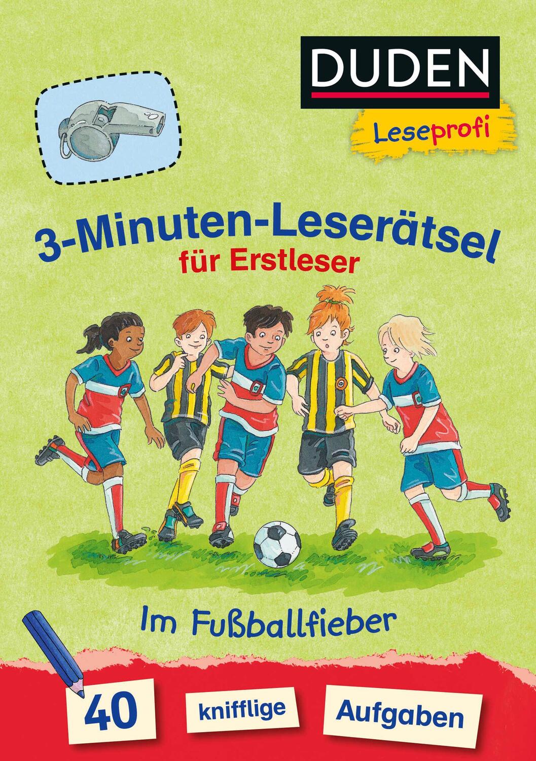 Cover: 9783737334365 | Duden Leseprofi - 3-Minuten-Leserätsel für Erstleser: Im Fußballfieber