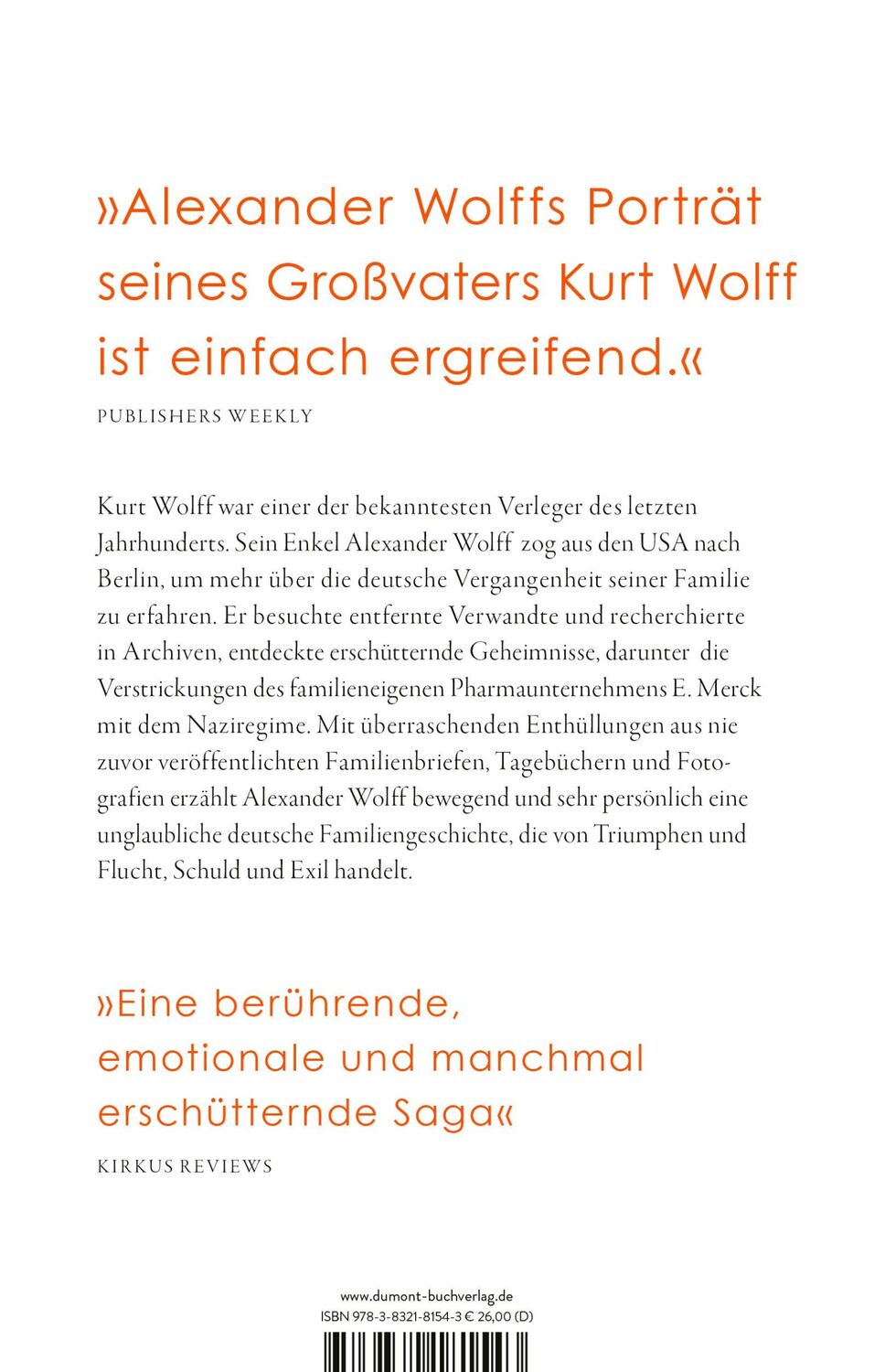 Rückseite: 9783832181543 | Das Land meiner Väter | Alexander Wolff | Buch | 480 S. | Deutsch