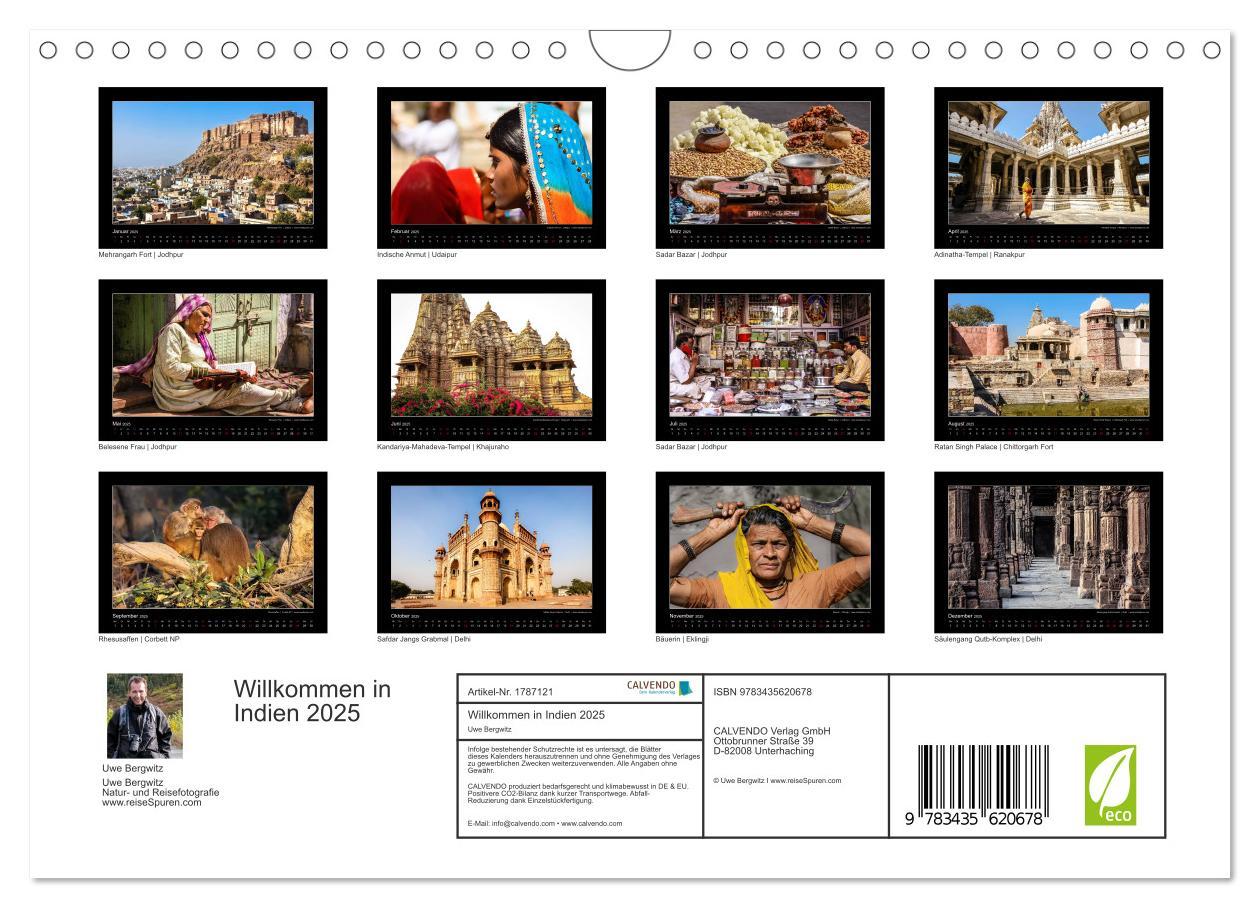 Bild: 9783435620678 | Willkommen in Indien 2025 (Wandkalender 2025 DIN A4 quer), CALVENDO...